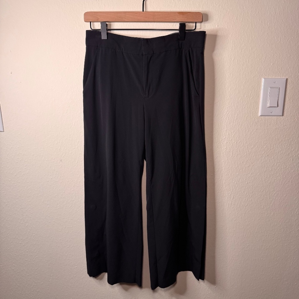 Athleta Black Ankle-Length Wide-Leg Pants